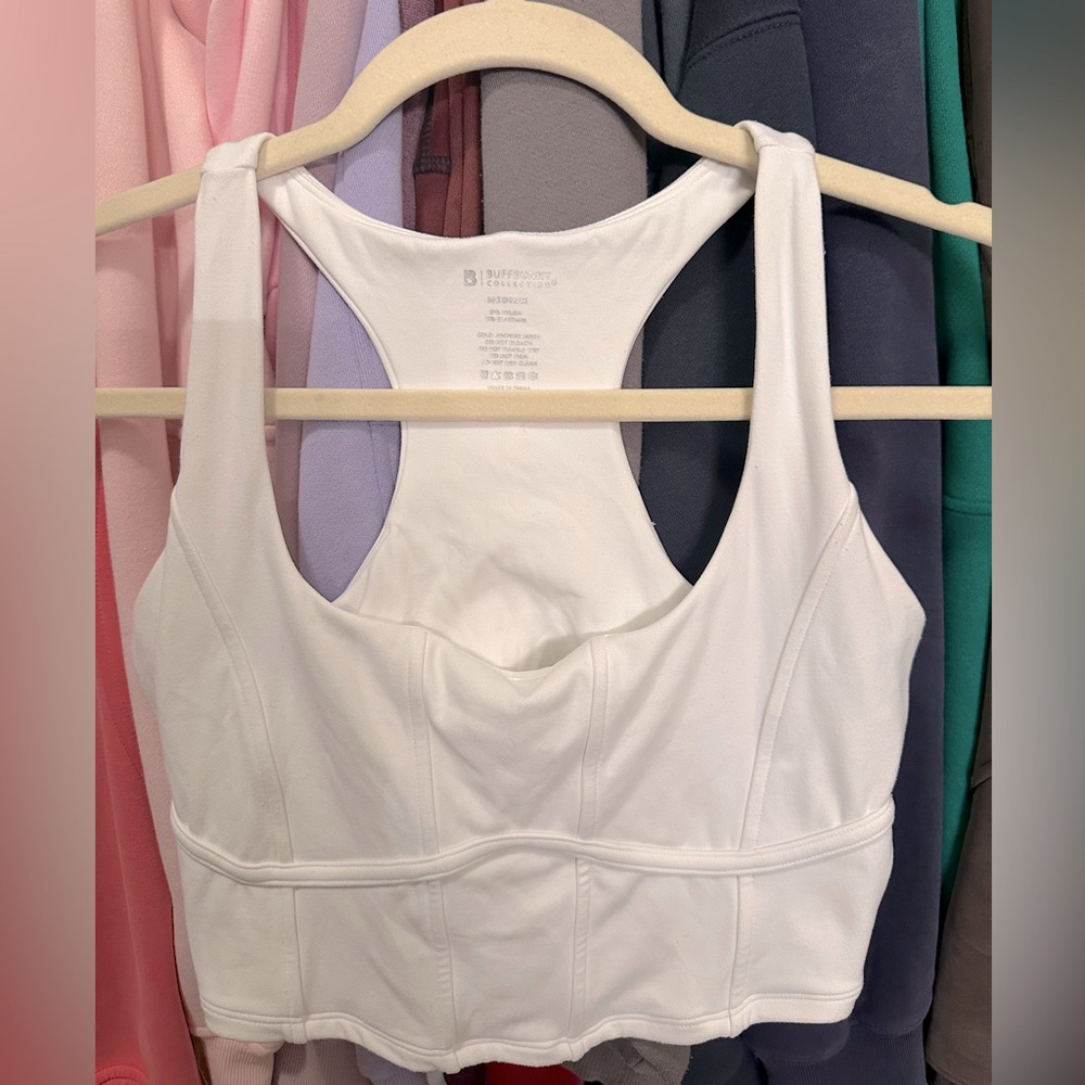 BuffBunny White Corset Sports Bra - Size M